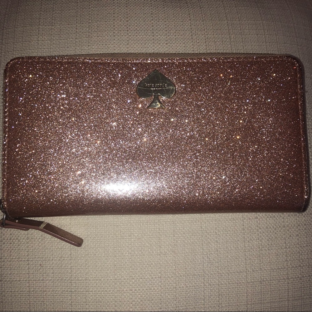 Kate Spade pink glitter wallet
